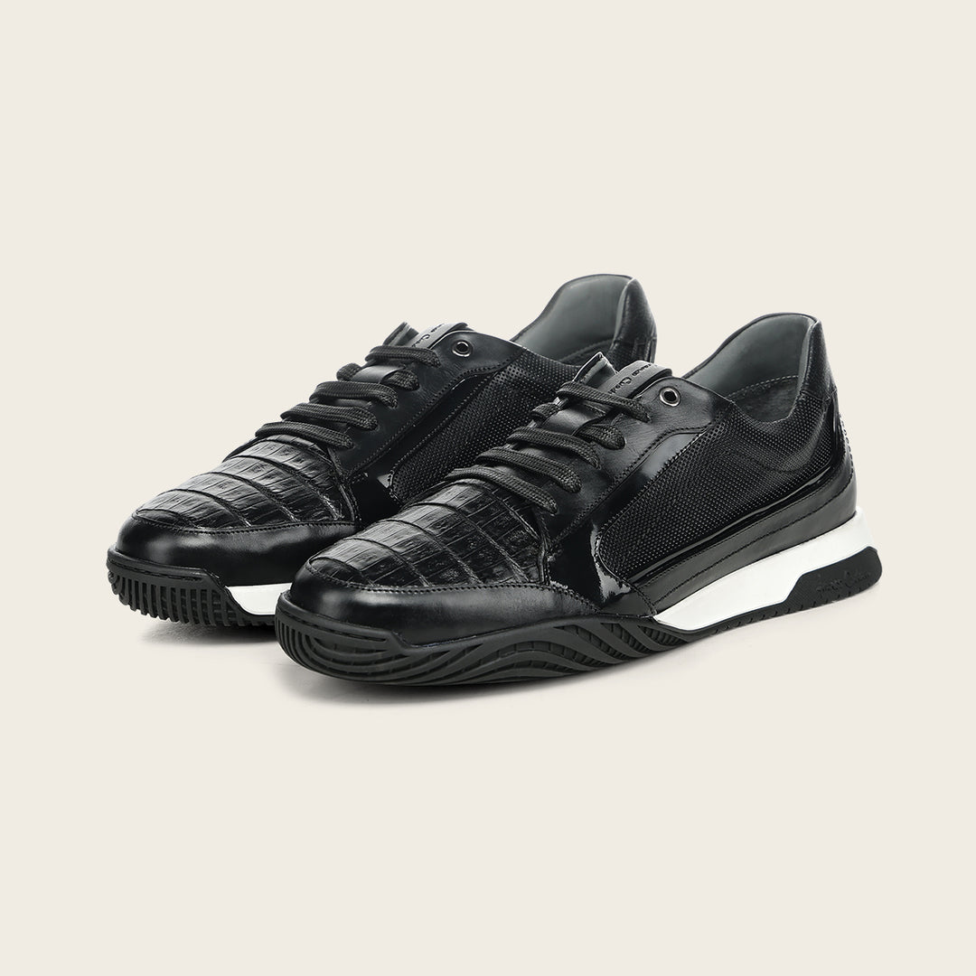 Tenis en piel genuina de caimán para caballero