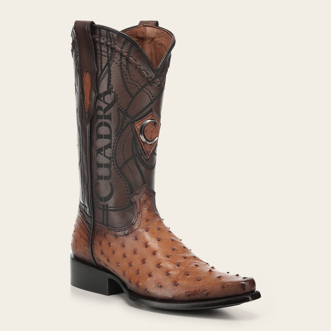 Bota tradicional Orígenes en piel genuina de avestruz para caballero Botas y Botines 