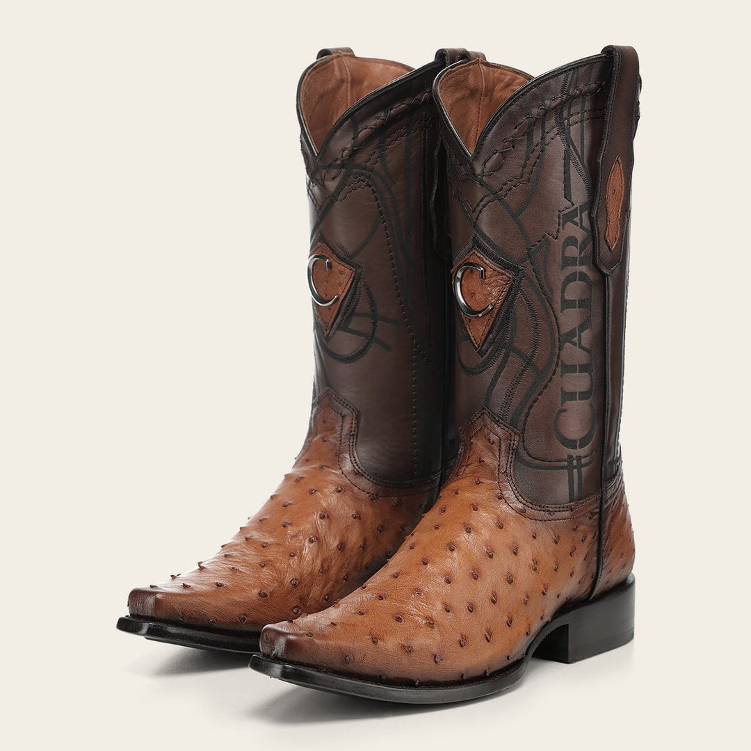 Bota tradicional Orígenes en piel genuina de avestruz para caballero Botas y Botines 