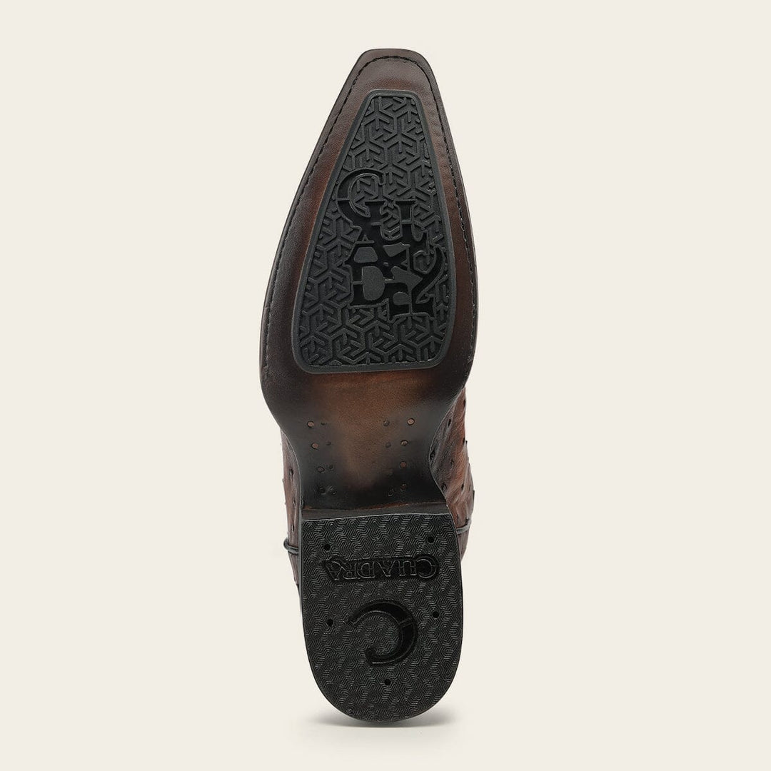 Bota tradicional Orígenes en piel genuina de avestruz para caballero Botas y Botines 