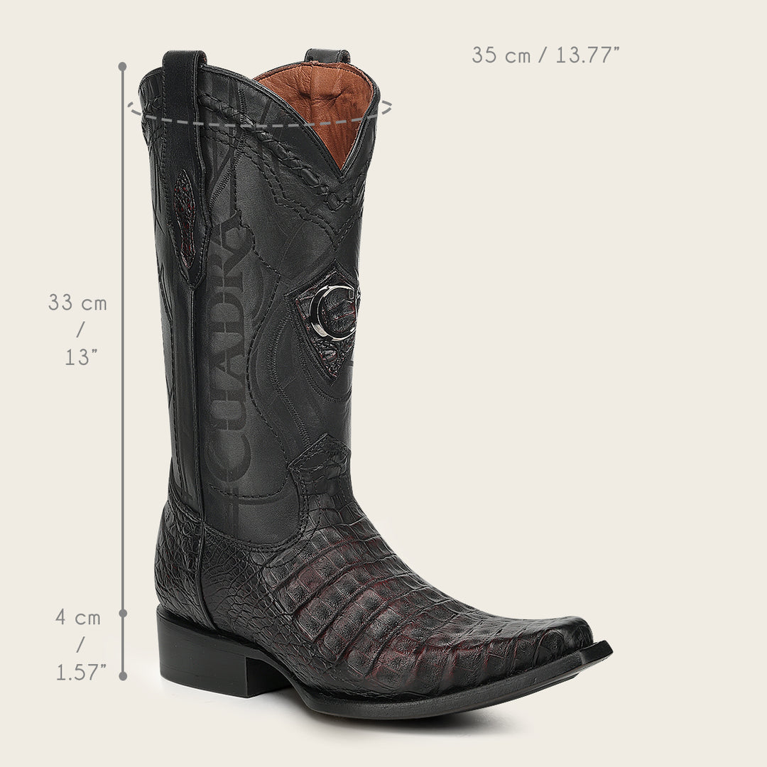 Bota tradicional en piel genuina de fuscus para caballero