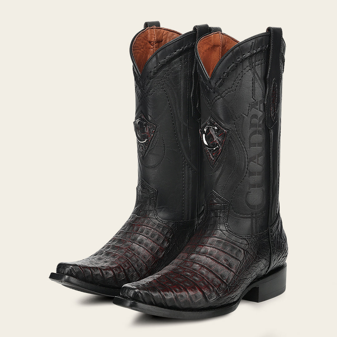 Bota tradicional en piel genuina de fuscus para caballero
