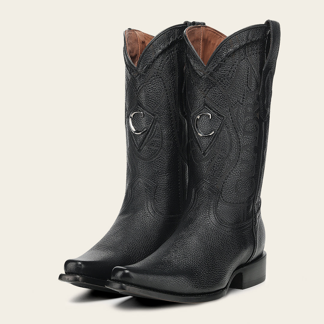 Bota tradicional Orígenes en piel genuina de venado italiano para caballero