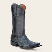 Bota tradicional en piel genuina de avestruz para caballero Botas y Botines 