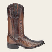 Bota tradicional en piel genuina de pitón para caballero Botas y Botines 