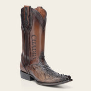 Bota tradicional en piel genuina de pitón para caballero Botas y Botines 