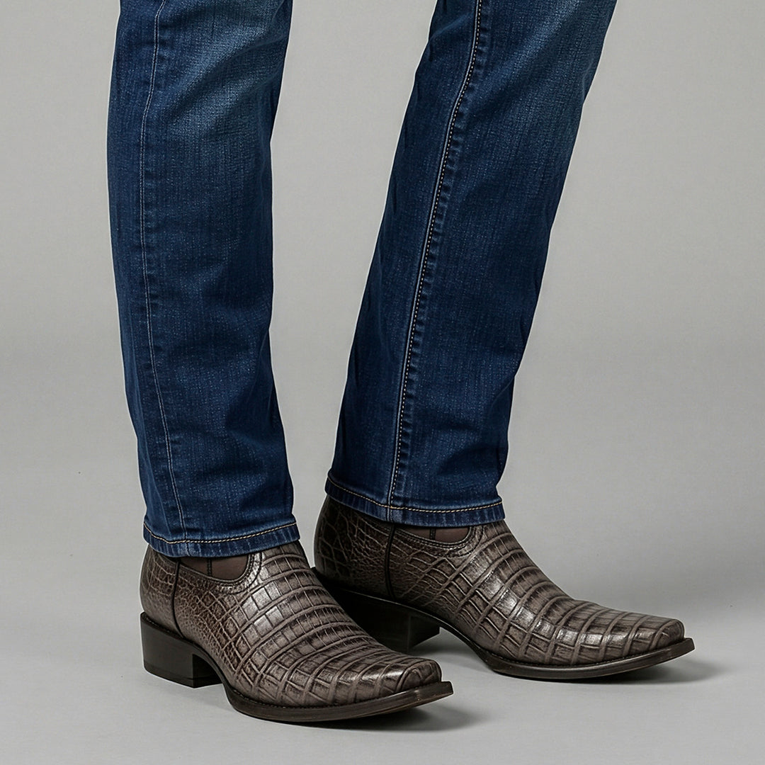 Bota tradicional en piel genuina de fuscus para caballero