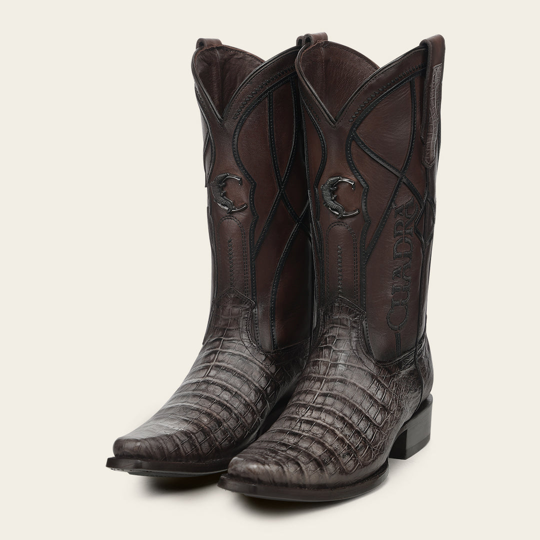 Bota tradicional en piel genuina de fuscus para caballero