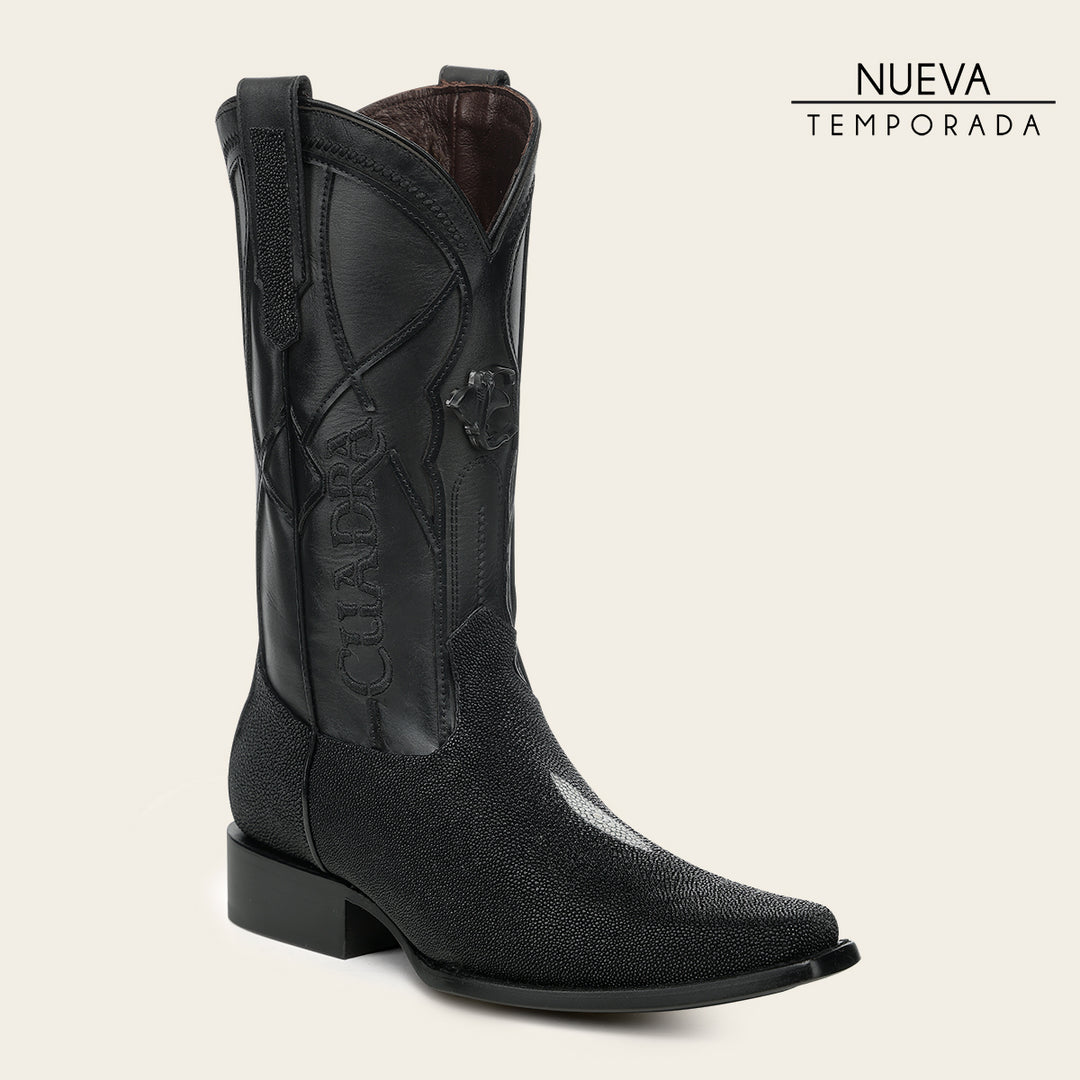 Bota tradicional en piel genuina de mantarraya para caballero