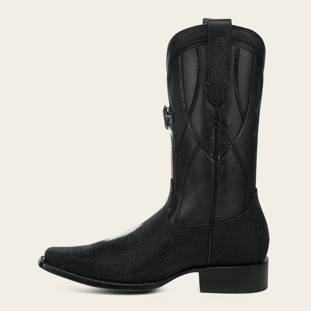 Bota tradicional en piel genuina de mantarraya para caballero