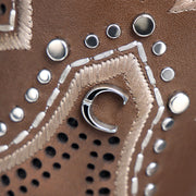 Bota rodeo en piel genuina de pitón para dama Botas y Botines 