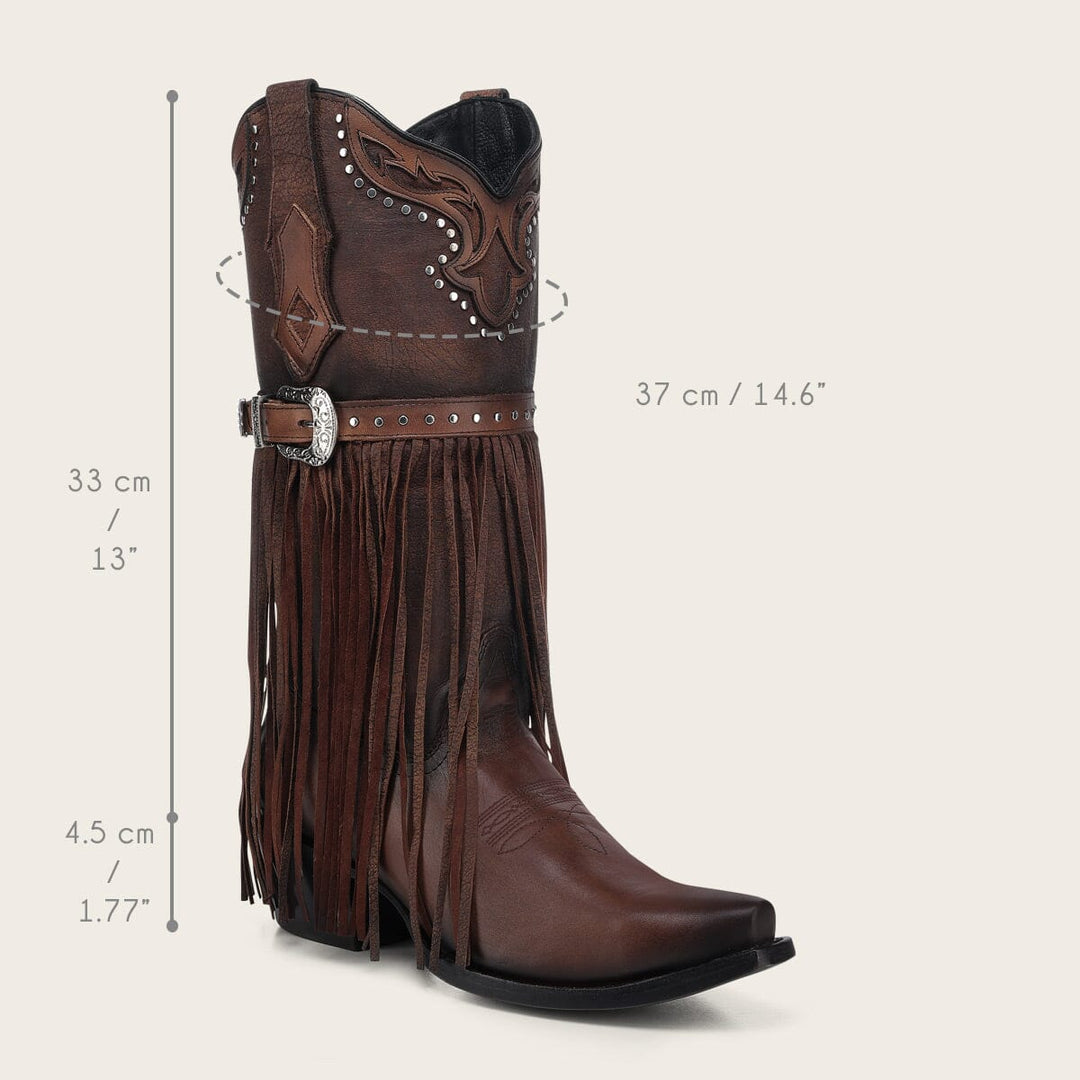 Bota tradicional en piel genuina para dama Botas y Botines 