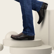 Bota vaquera en piel genuina de pitón para caballero Botas y Botines 