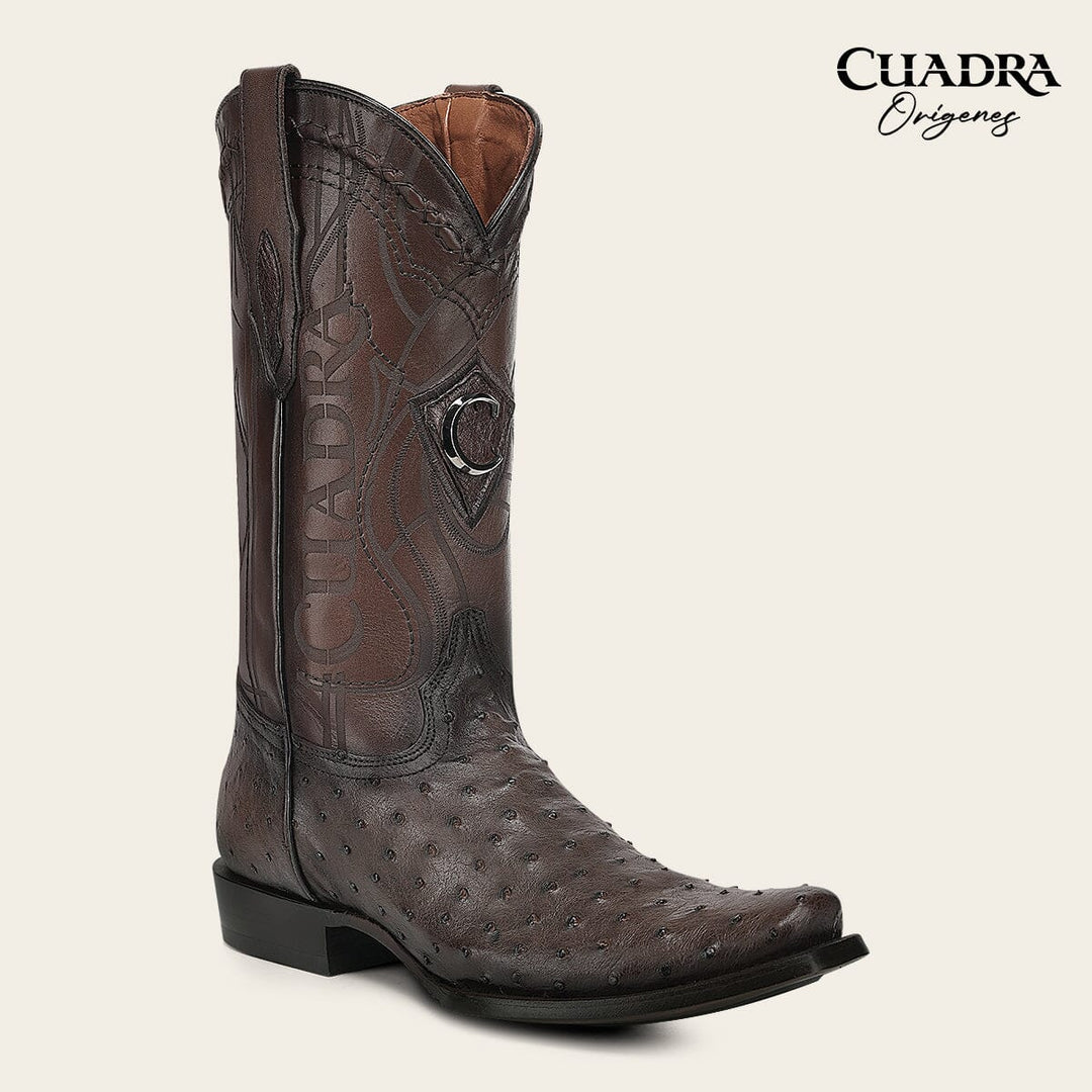 Bota tradicional Orígenes en piel genuina de avestruz para caballero Botas y Botines 