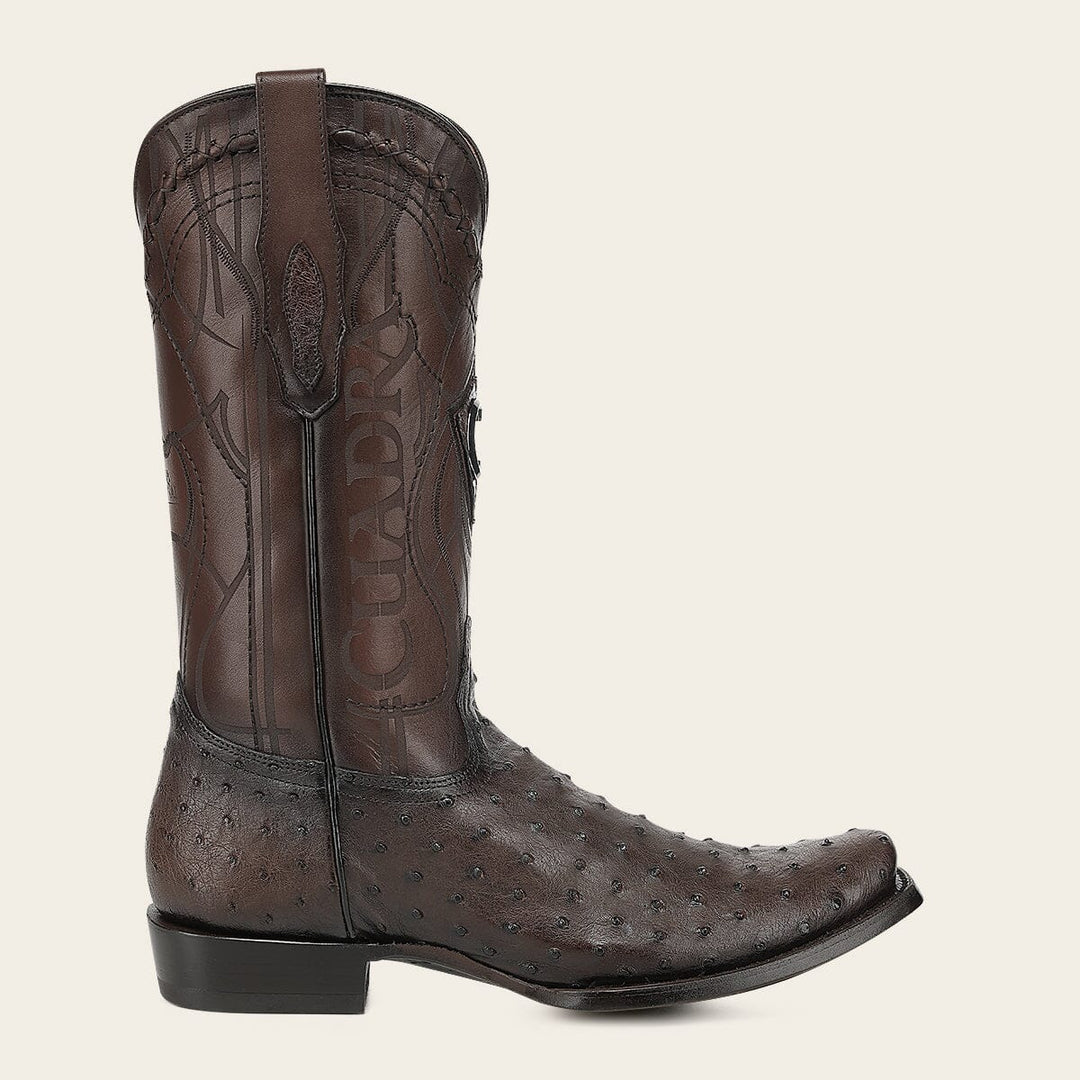 Bota tradicional Orígenes en piel genuina de avestruz para caballero Botas y Botines 