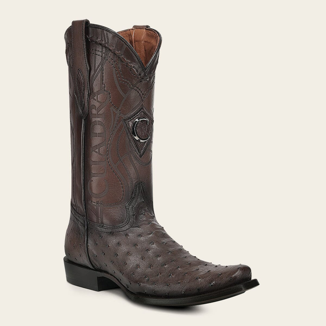 Bota tradicional Orígenes en piel genuina de avestruz para caballero Botas y Botines 