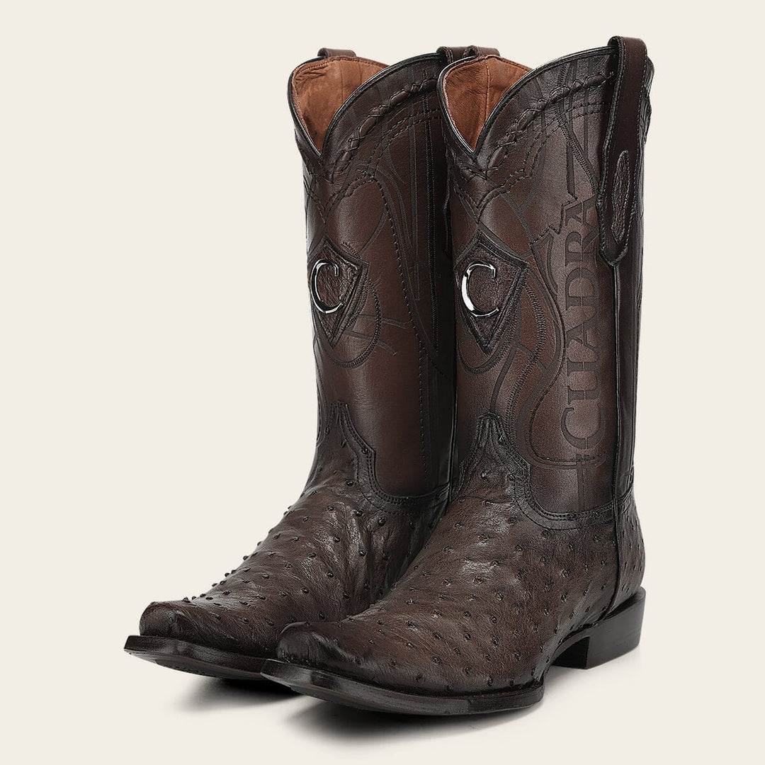 Bota tradicional Orígenes en piel genuina de avestruz para caballero Botas y Botines 