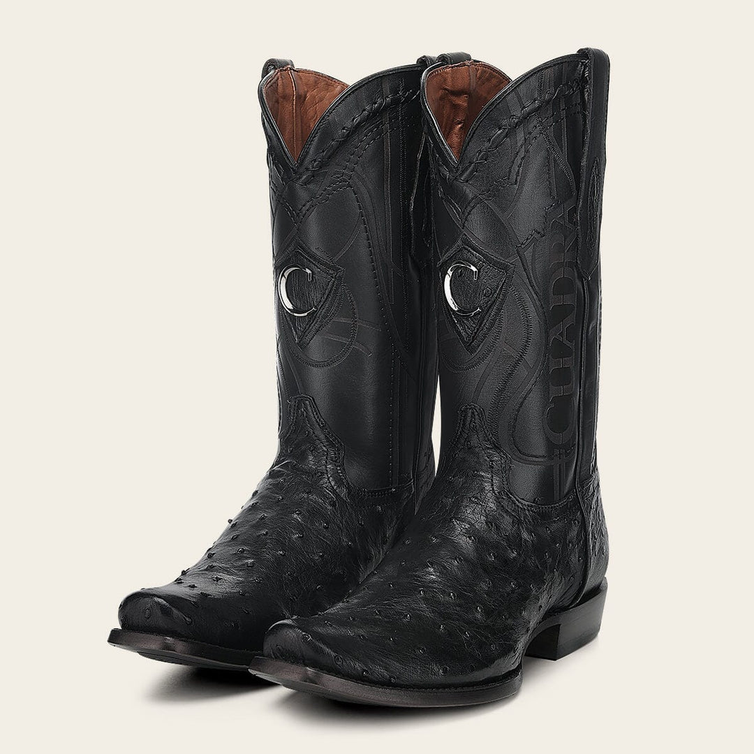 Bota tradicional Orígenes en piel genuina de avestruz para caballero Botas y Botines 