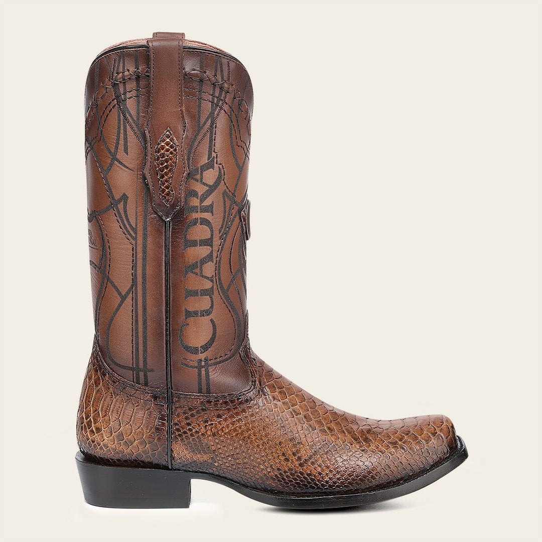 Bota tradicional en piel genuina de pitón para caballero Botas y Botines 