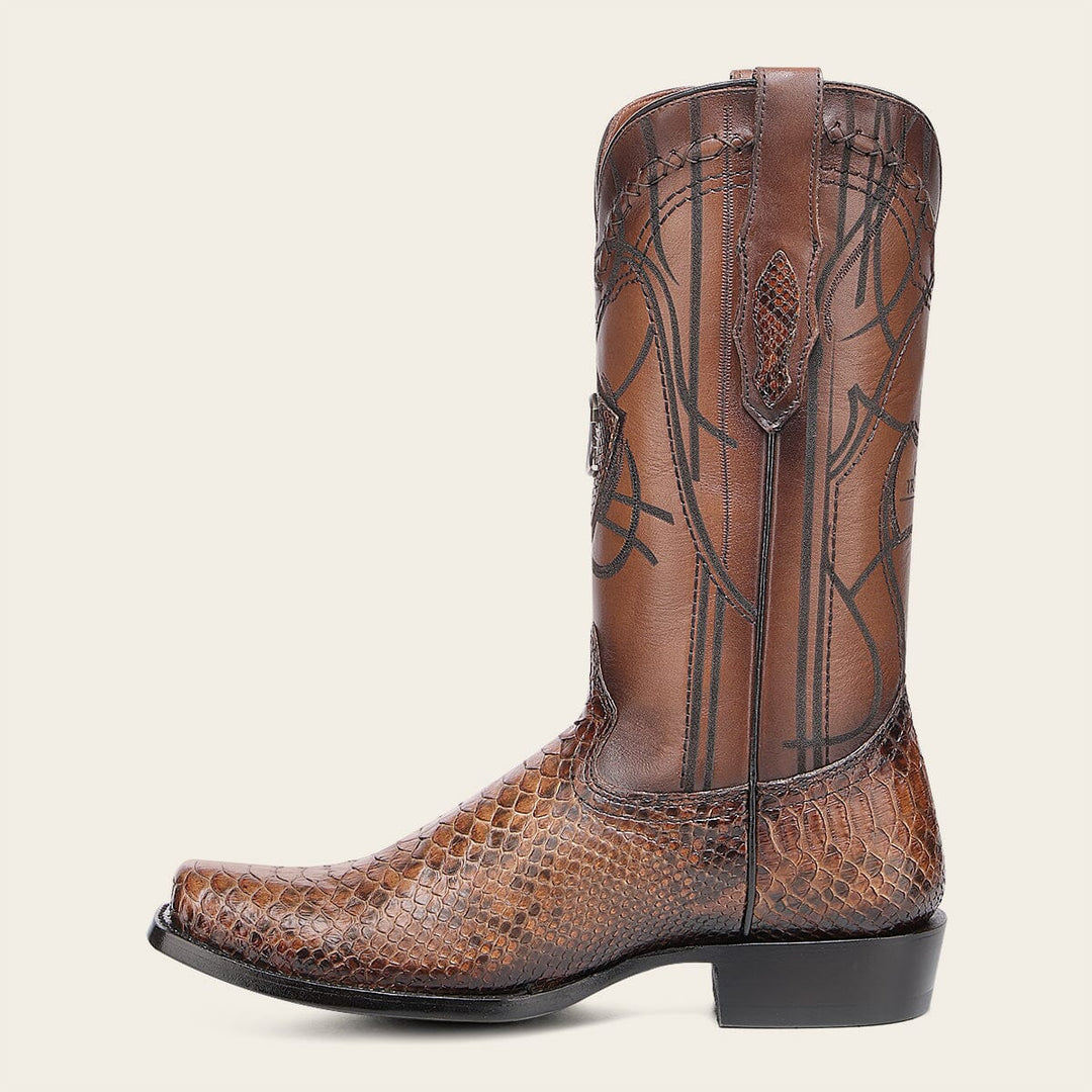 Bota tradicional en piel genuina de pitón para caballero Botas y Botines 