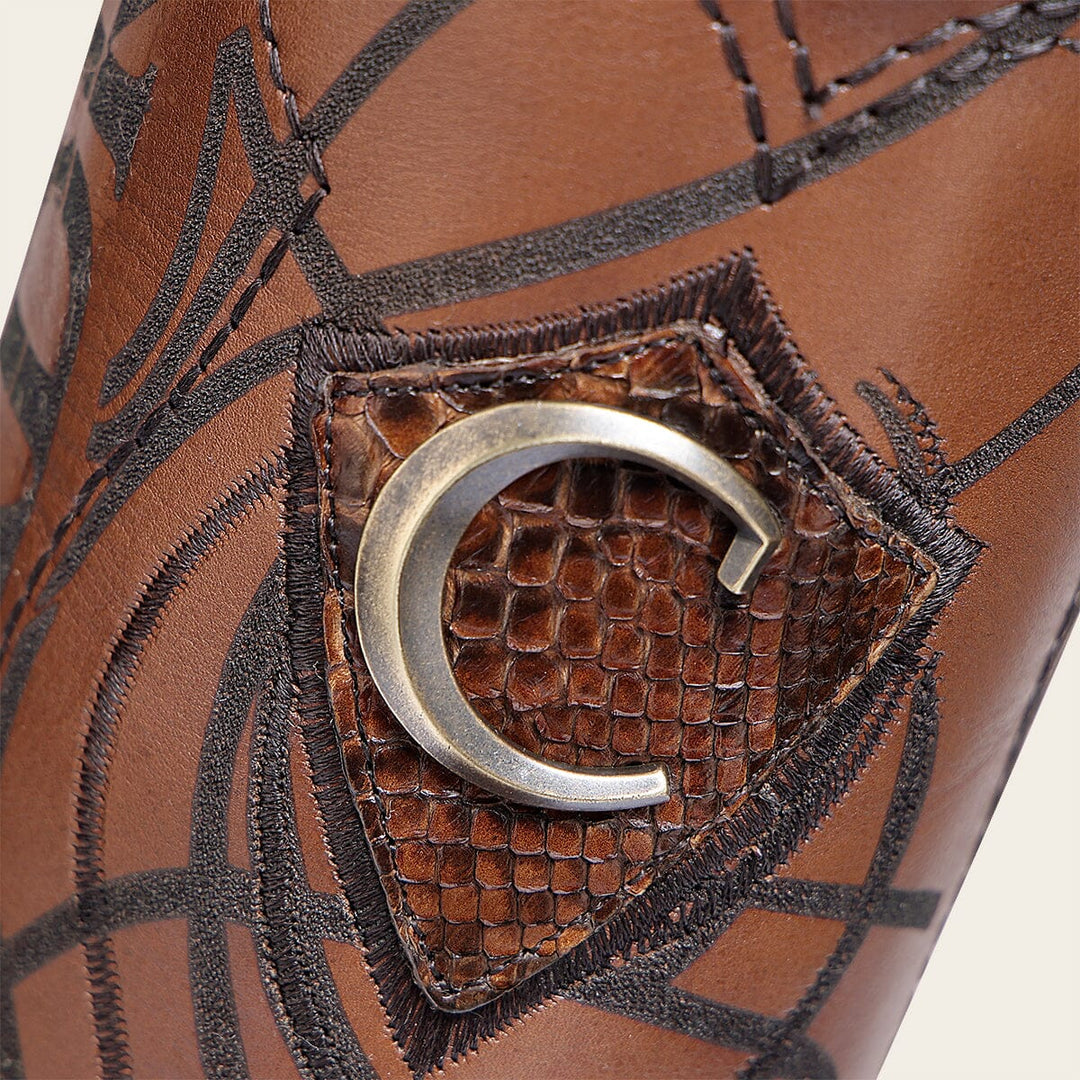 Bota tradicional en piel genuina de pitón para caballero Botas y Botines 