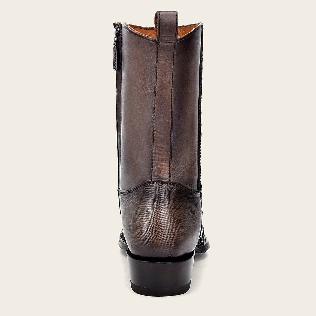 Bota fine western en piel genuina para caballero