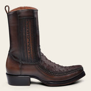 Bota casual en piel genuina de avestruz para caballero Botas y Botines 