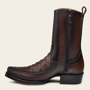 Bota casual en piel genuina de avestruz para caballero Botas y Botines 