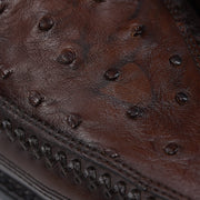 Bota casual en piel genuina de avestruz para caballero Botas y Botines 