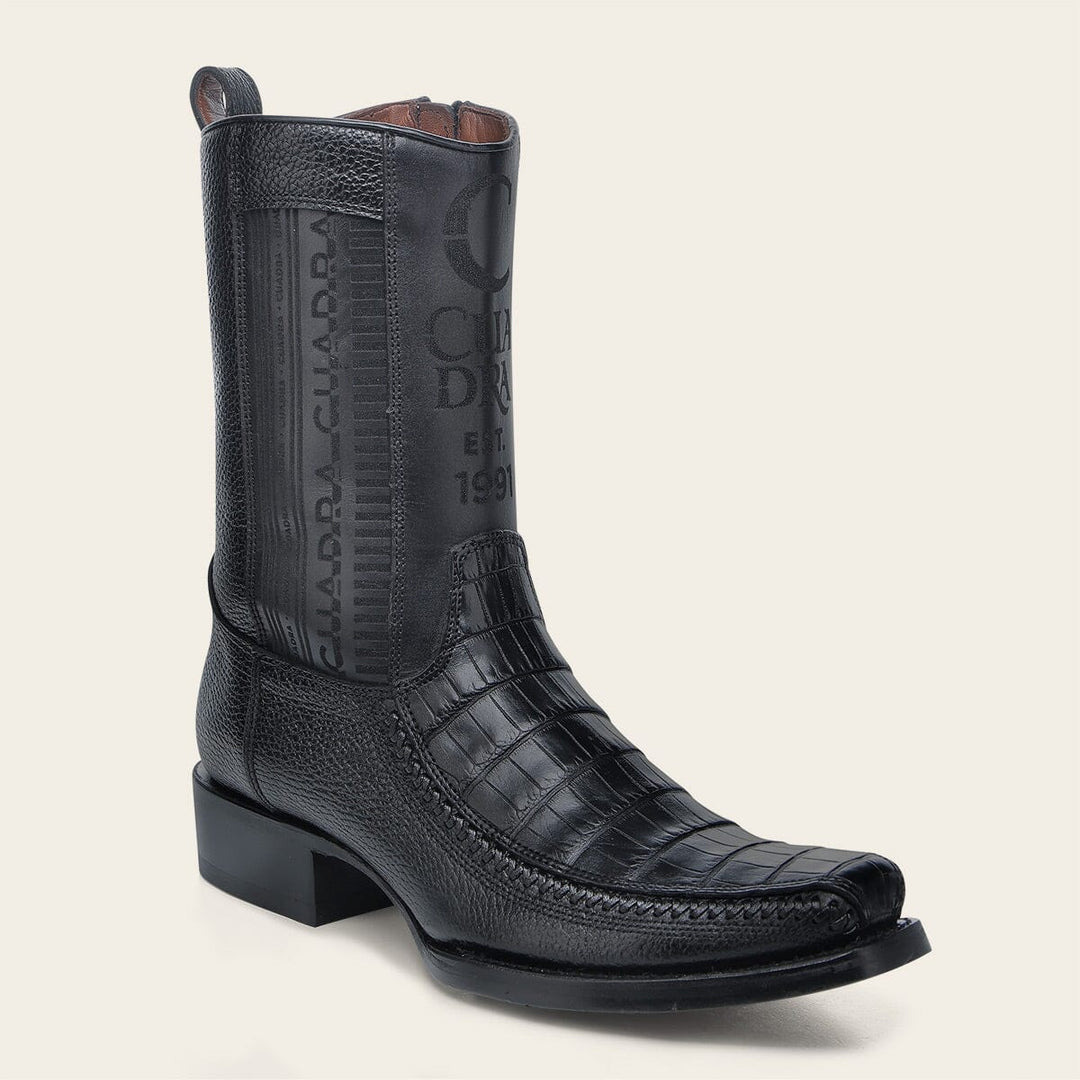 Bota casual en piel genuina de alligator para caballero Botas y Botines 