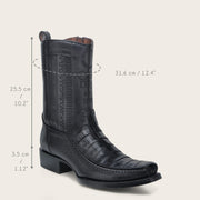 Bota casual en piel genuina de alligator para caballero Botas y Botines 