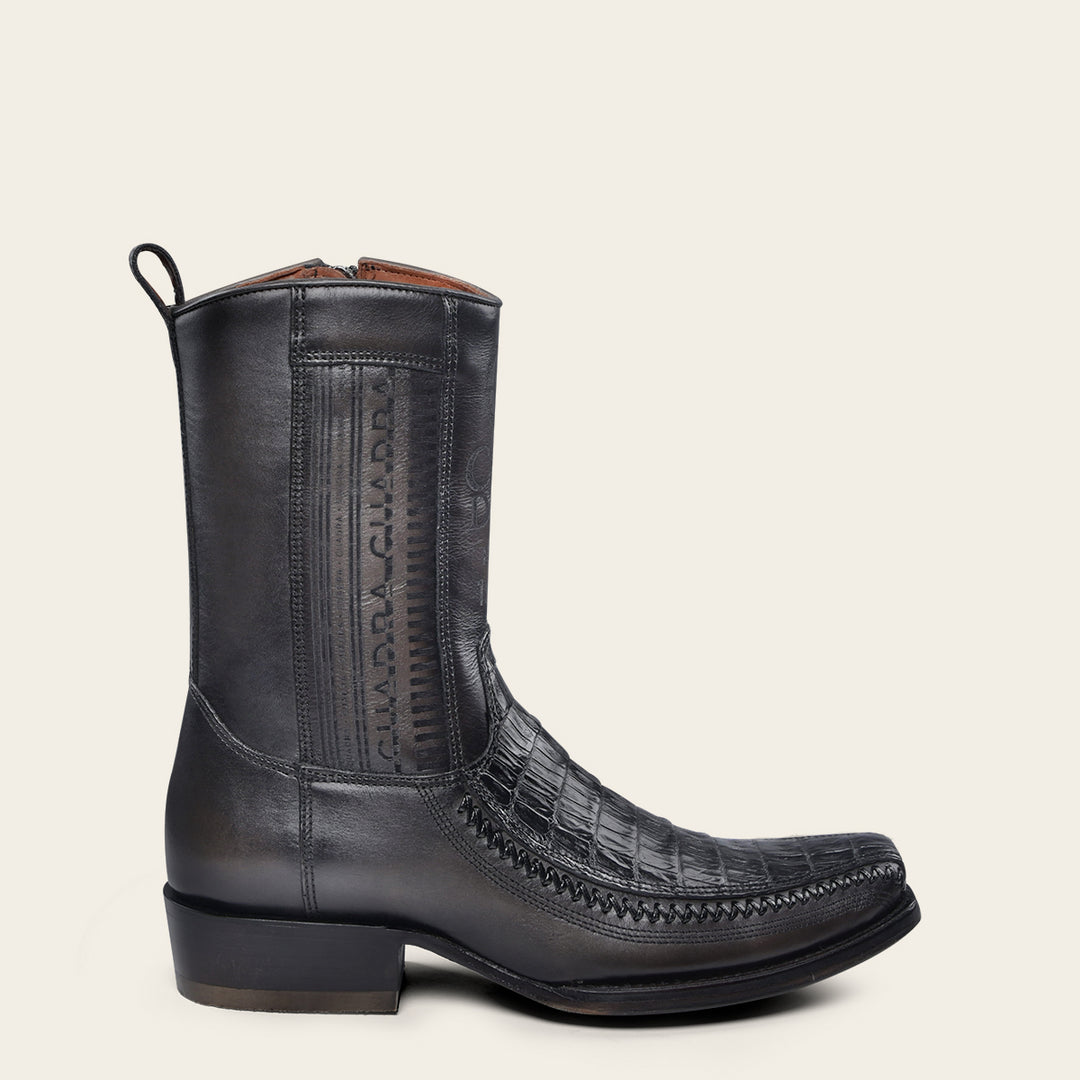 Bota fine western en piel genuina de fuscus para caballero