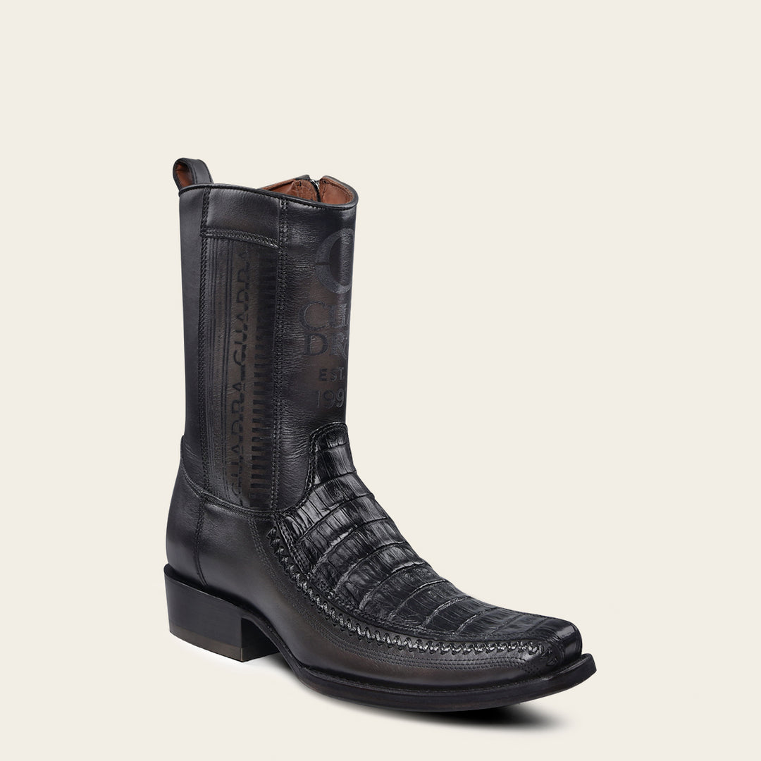 Bota fine western en piel genuina de fuscus para caballero