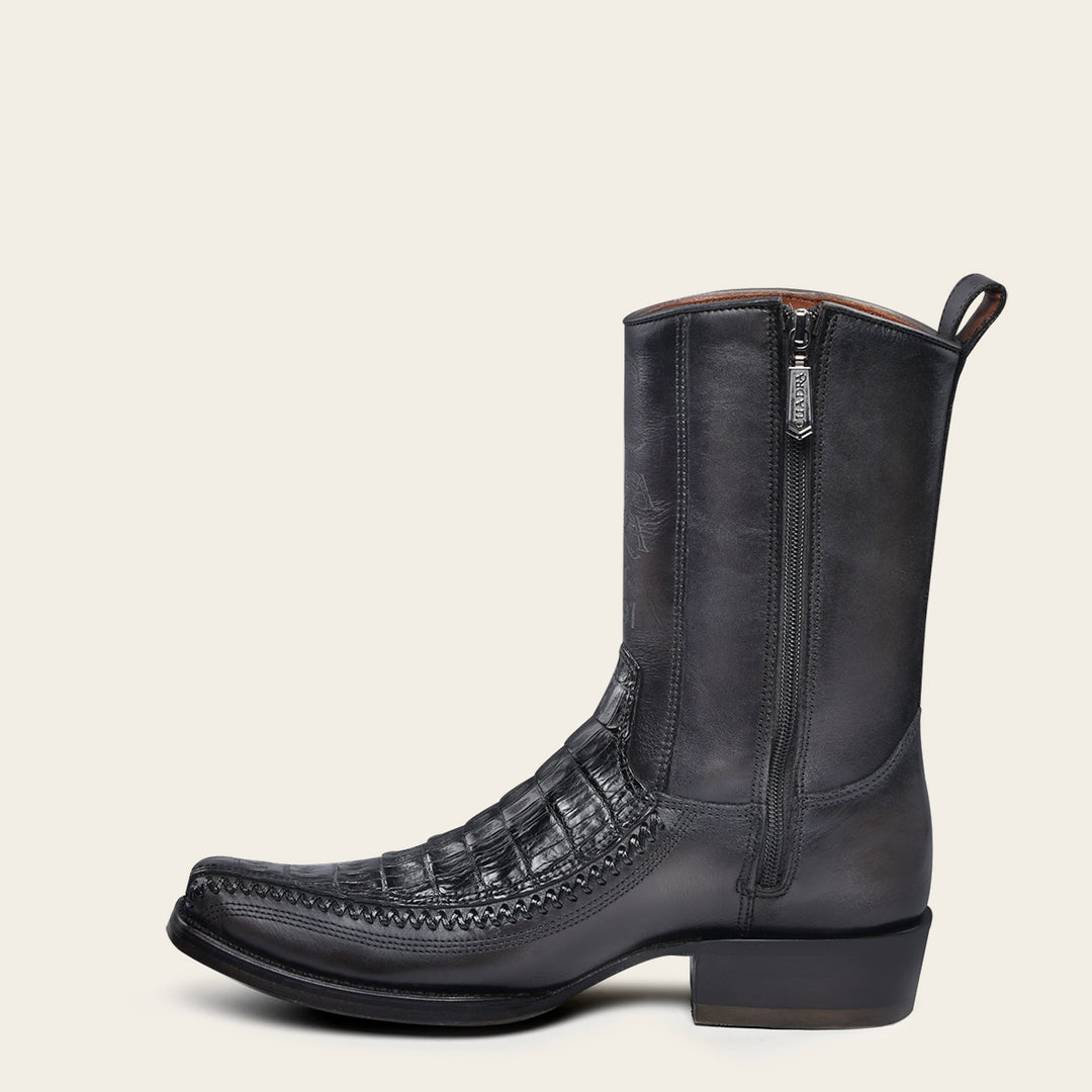 Bota fine western en piel genuina de fuscus para caballero