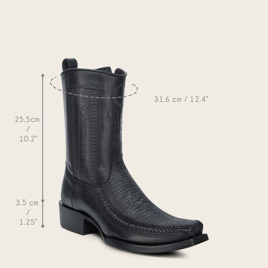 Bota casual en piel genuina de lizard para caballero – Cuadra México
