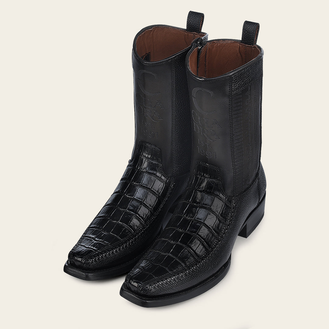 Bota casual en piel genuina de moreleti para caballero