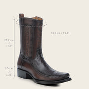 Bota casual en piel genuina de pata de avestruz para caballero Botas y Botines 