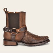 Botín urbano en piel genuina de pitón para caballero Botas y Botines 