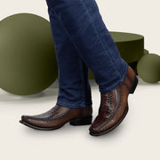 Bota tradicional en piel genuina de pitón para caballero Botas y Botines 