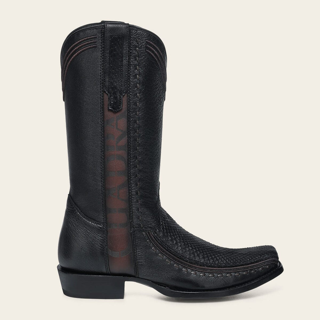 Bota tradicional en piel genuina de pitón para caballero Botas y Botines 