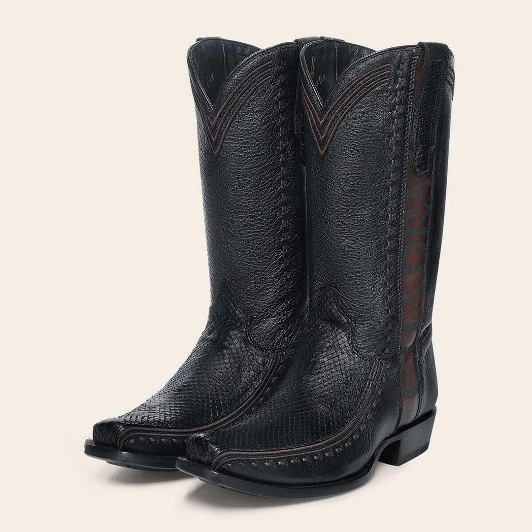 Bota tradicional en piel genuina de pitón para caballero Botas y Botines 