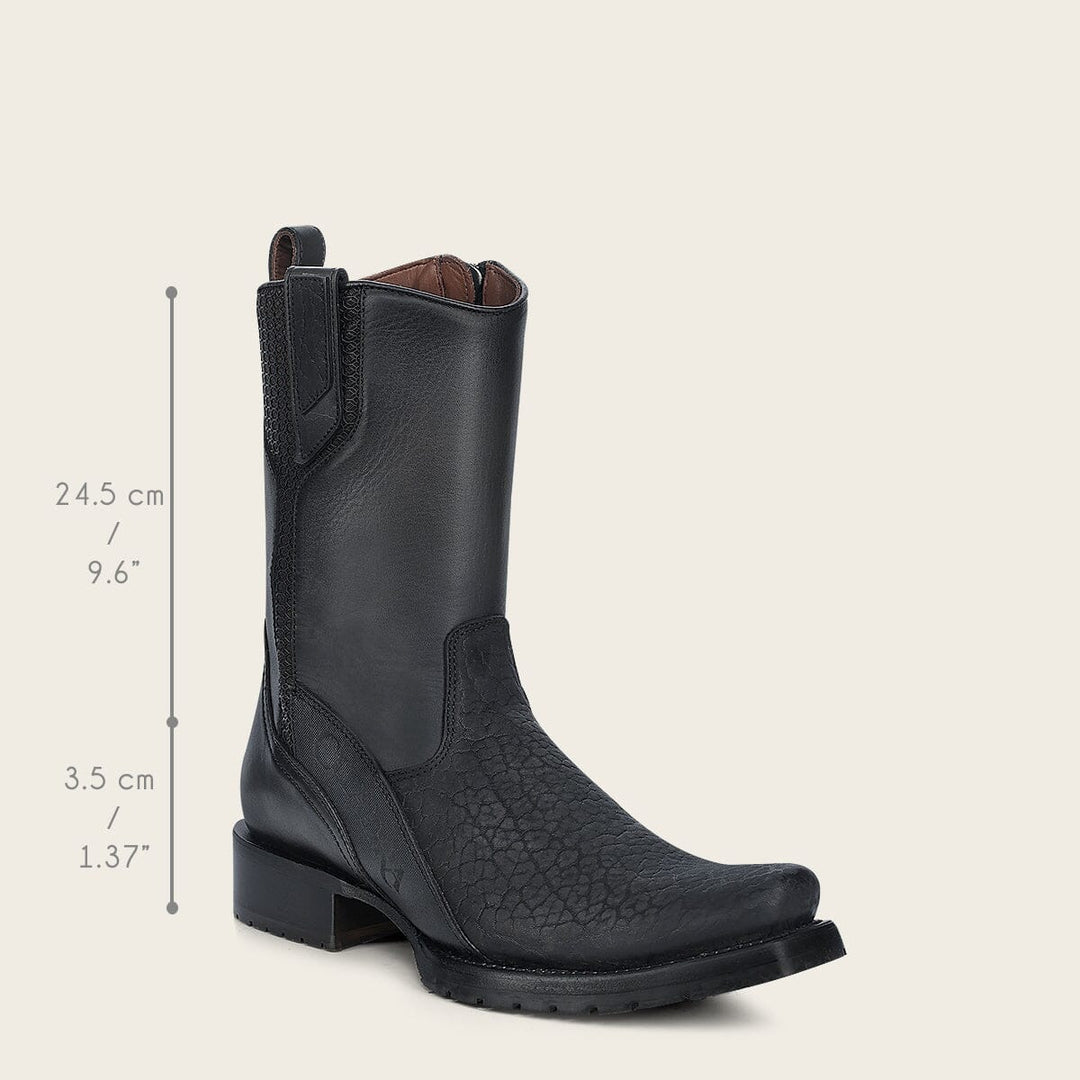 Botas Toro Negro Bota Vaquera Dubai Cuello De Toro Negro