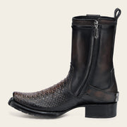 Bota biker en piel genuina de pitón para caballero Botas y Botines 