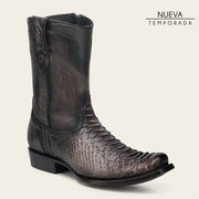 Bota urbana en piel genuina de pitón para caballero Botas y Botines 