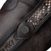 Bota urbana en piel genuina de pitón para caballero Botas y Botines 