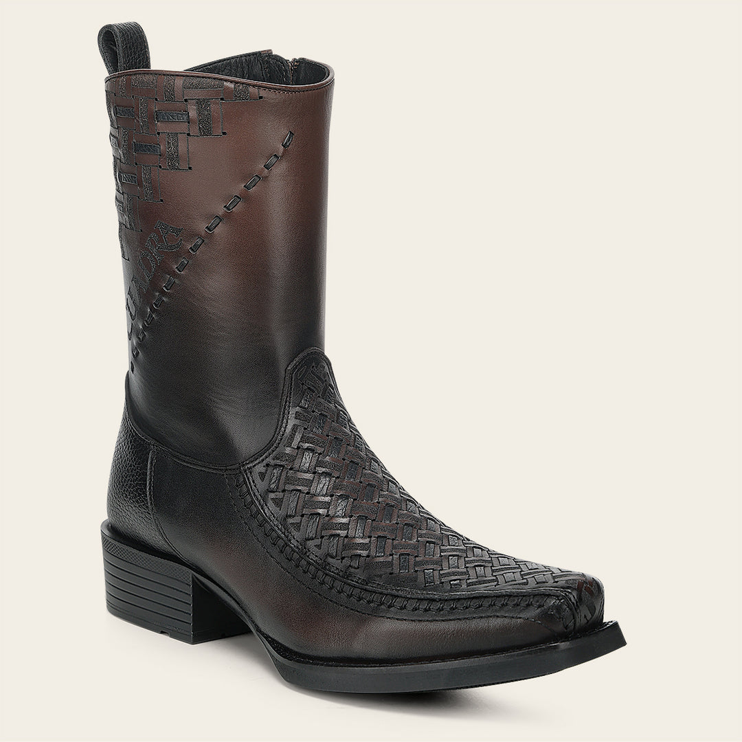 Bota urbana en piel genuina para caballero