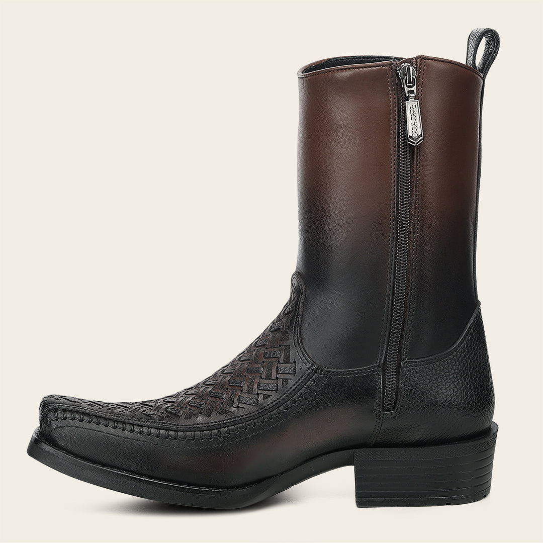 Bota urbana en piel genuina para caballero