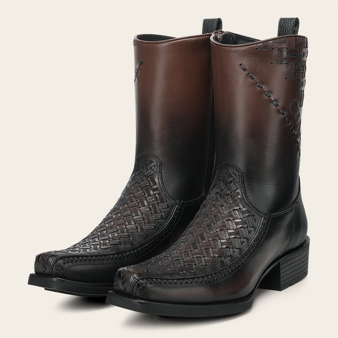 Bota urbana en piel genuina para caballero