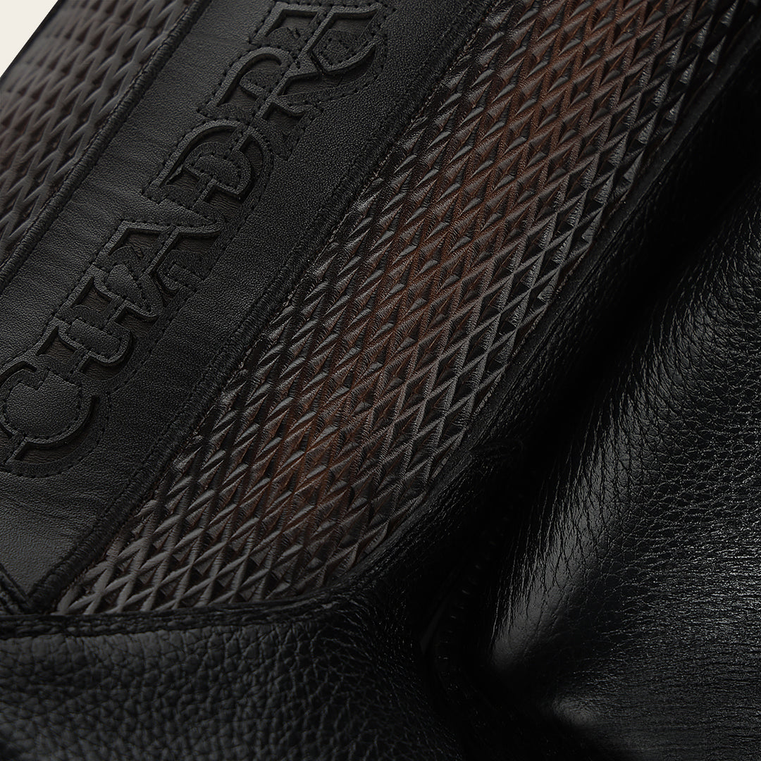 Bota urbana en piel genuina de venado italiano para caballero