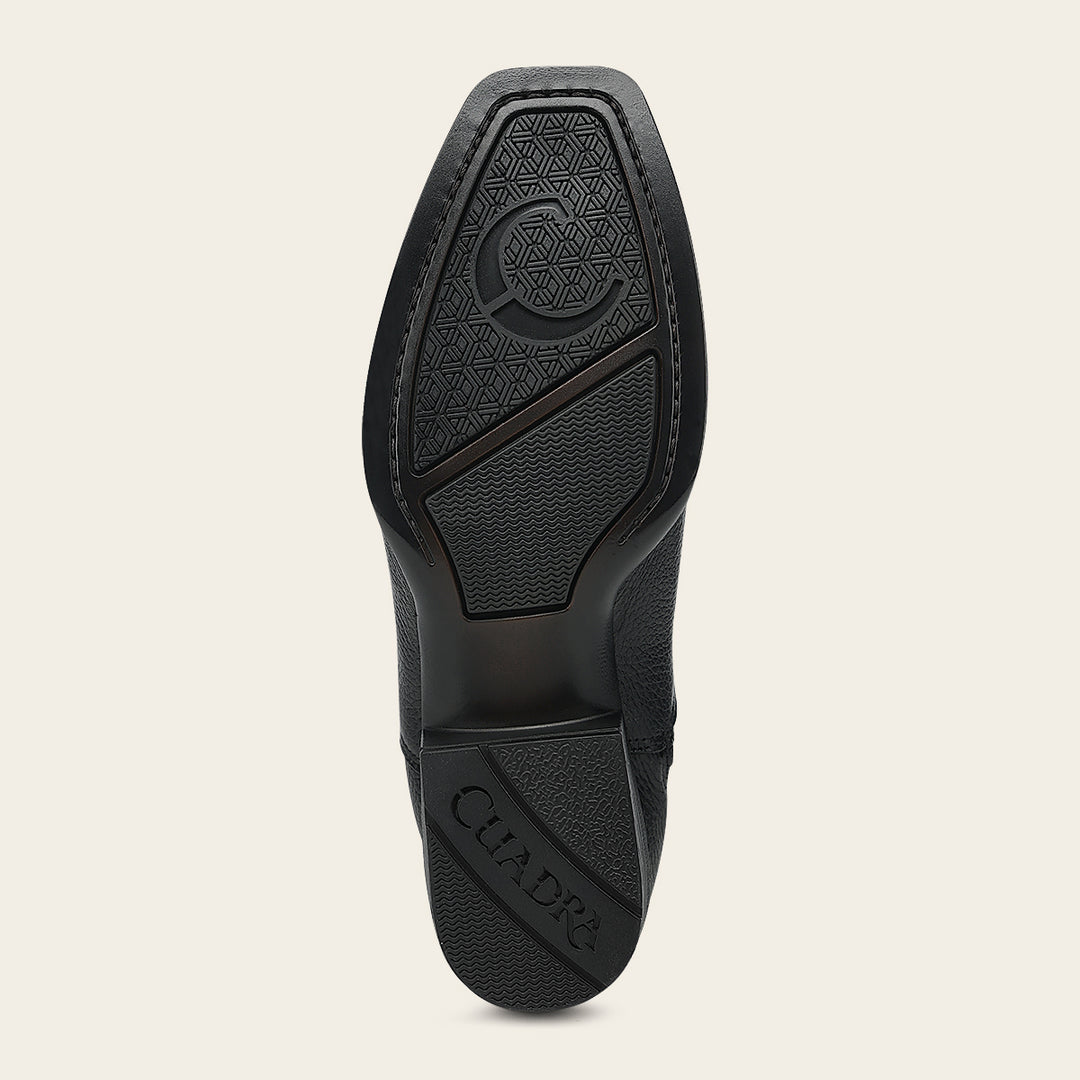 Bota urbana en piel genuina de venado italiano para caballero